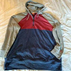 Homage Tri- color Quarter Zip Hoodie CBJ